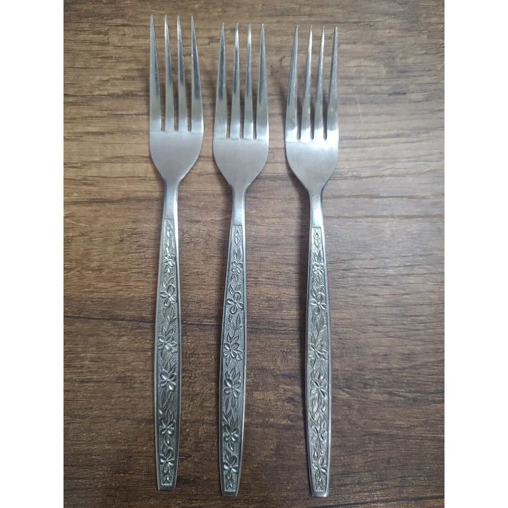 Rogers Co Stanley Roberts La Spana Dinner Fork Lot Of 3 Mid Century Modern Forks